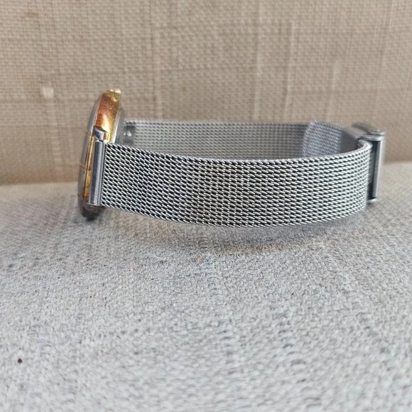 Skagen Denmark Women Wristwatch Silver/Gold Tone Bezel Analog Quartz Wrist Watch - Picture 8 of 12